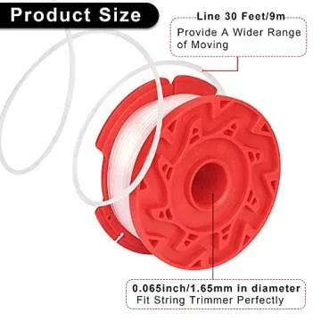 Dilsuaco CMZST0653 8pcs String Trimmer Spool Line (0.065", 30Ft) Compatible with Craftsman Models