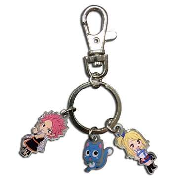 Great Eastern Entertainment Fairy Tail - Natsu, Happy, Lucy Metal Keychain