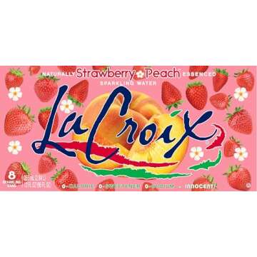 LaCroix Sparkling Water, Strawberry Peach, 12 Fl Oz (pack of 8)