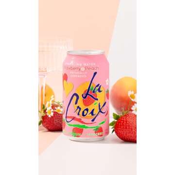 LaCroix Sparkling Water, Strawberry Peach, 12 Fl Oz (pack of 8)