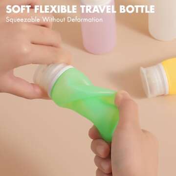 Muslish 21 Pack Leak Proof Silicone Travel Bottles Set, TSA Approved Containers for Toiletries, Trav...