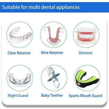 Retainer Cleaner Tablets 120 Tablets - 4 Months Supply, Cleaning Tablets for Denture Aligners Invisalign, Mouth Guard Night Guard Cleaner Tablets, Remove Odors Discoloration Stains& Plaque, Mint