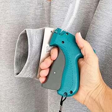 Evelots Tagging Gun-Brand/Price Labels-5 Stainless Steel Needles-2000 Fasteners