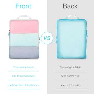 PFEYRPK Compression Packing Cubes for Efficient Travel
