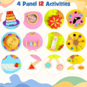 Caterpillar Activity Wall Panels for Toddlers: Sensory Wall Toy with 12 Engaging Activities