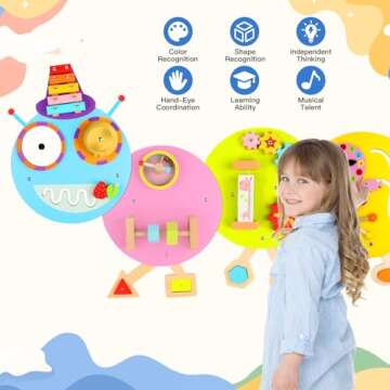 Caterpillar Activity Wall Panels - Montessori Sensory Toy for Kids