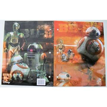 Star Wars 7 Portfolio The Force Awakens - Set of 3 Portfolio 2 Pocket School Folders