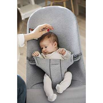 BabyBjörn Bouncer Bliss, 3D Jersey, Light Gray