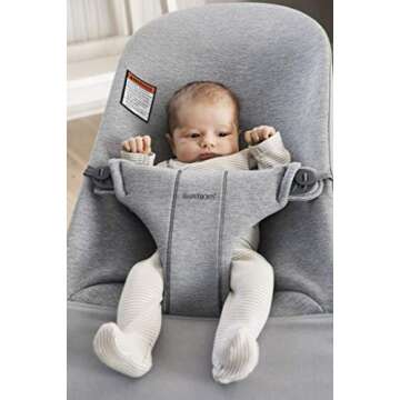 BabyBjörn Bouncer Bliss, 3D Jersey, Light Gray