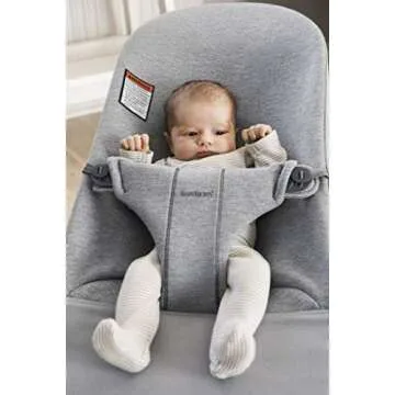 BabyBjörn Bouncer Bliss, 3D Jersey, Light Gray