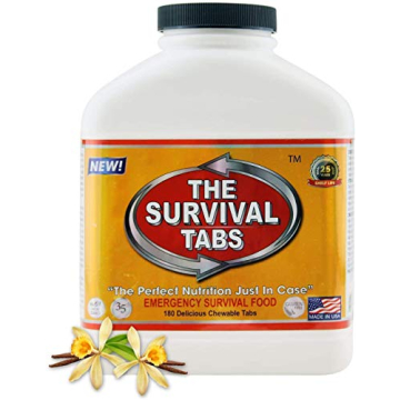 Survival Tabs Emergency Food Supply - 180 Chewable Nutritional Tablets