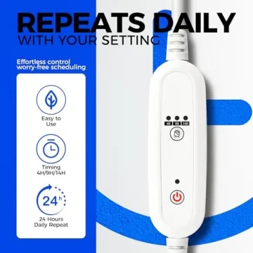 Barrina LED Grow Light Bulb with Built-in Timer and 16.4FT Cord