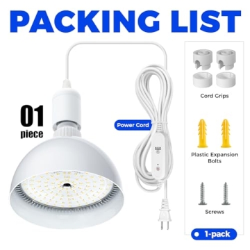 Barrina LED Grow Light Bulb with Built-in Timer and 16.4FT Cord