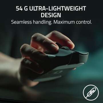 Razer Viper V3 Pro Wireless Esports Gaming Mouse: Symmetrical - 54g Lightweight - 8K Polling - 35K DPI Optical Sensor - Gen3 Optical Switches - 8 Programmable Buttons - 95 Hr Battery - Black