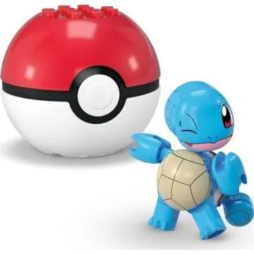 MEGA Pokémon Building Toys Set Squirtle & Cubone with 45 Pieces, 2 Poseable Characters and Poké Ball, 2 Inches Tall, for Kids