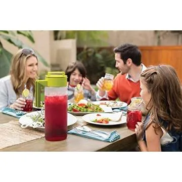 Takeya Premium Quality Iced Tea Maker with Patented Flash Chill Technology Made in the USA, BPA Free, 2 Quart, Avocado