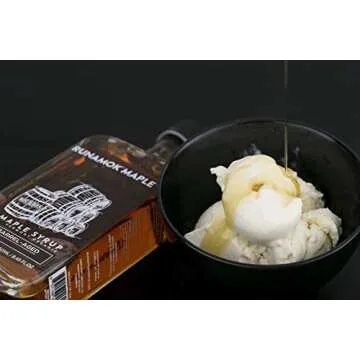Runamok Organic Bourbon Barrel Aged Maple Syrup - Vermont Maple Syrup, Pure Maple Syrup for Cocktails, Cheese Pairing & Perfect To Be Used As Pancake Syrup, Maple Syrup Organic | 8.45 Fl Oz (250mL)