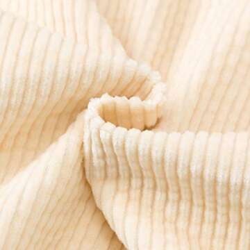 Sofinee Place Baby Girls Cotton Strap Bib Dress Corduroy Check Stripe