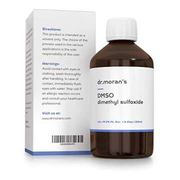 DMSO Pharma Grade 99.9% Ph. EUR. 8.45 fl oz - 250ml | Pure Liquid DMSO in Amber Glass Bottle | Undiluted & Odourless | Made in Germany