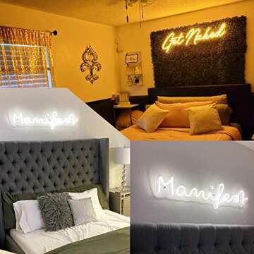 Custom Neon Signs, Personalized Wedding Neon Signs, Name Neon Signs, Business Logo Neon Signs (3 Lines Text)