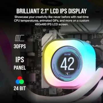 CORSAIR H150i LCD Liquid CPU Cooler - RGB Customization