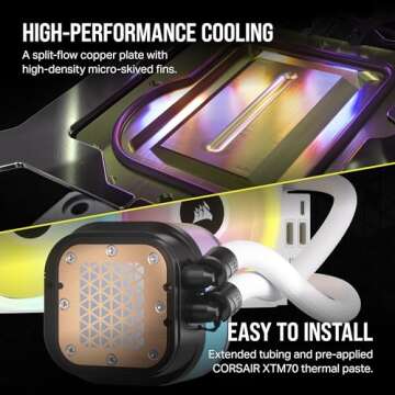 CORSAIR H150i LCD Liquid CPU Cooler - RGB Customization
