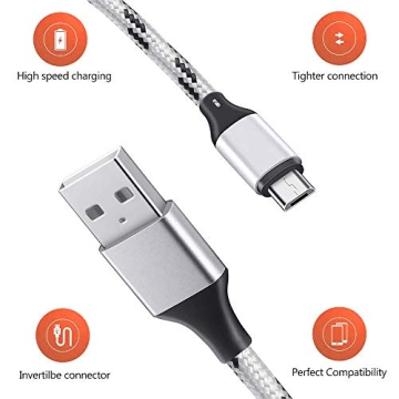 Nylon Braided Multi Charging Cable 3 Pack 5ft