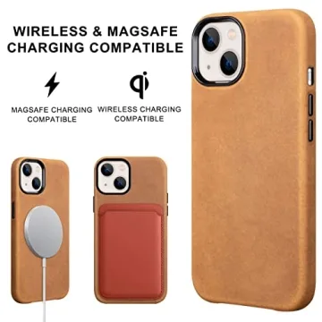maogoam Leather Case for iPhone 13 - Handcrafted & Stylish