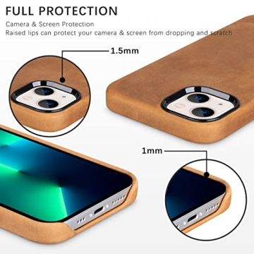 maogoam Leather Case for iPhone 13 - Handcrafted & Stylish