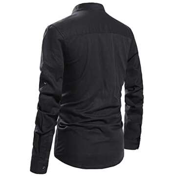 Stylish NITAGUT Men Henley Linen Shirts for Casual Look