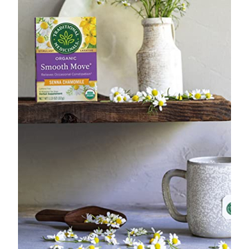 Organic Smooth Move Tea with Chamomile for Digestive Relief