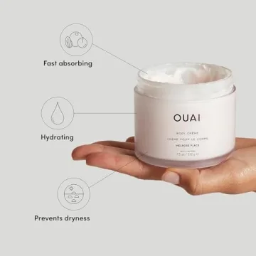 OUAI Body Cream, Melrose Place - Hydrating Whipped Body Cream with Cupuaçu Butter, Coconut Oil and Squalane - Softens Skin and Delivers Healthy-Looking Glow - Sulfate Free Skin Care (7.5 Oz)