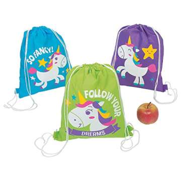 UNICORN DRAWSTRING BACKPACK - Apparel Accessories - 12 Pieces