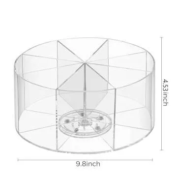 HBlife Rotating Acrylic Desk Organizer with 8 Slots