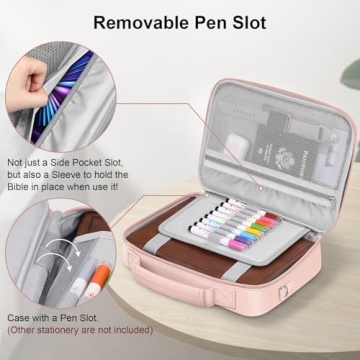 FINPAC Large Bible Cover with Shoulder Strap Multi-Purpose Organizer