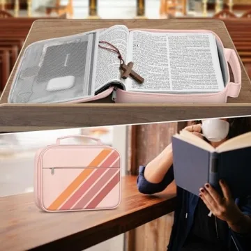 FINPAC Large Bible Cover with Shoulder Strap Multi-Purpose Organizer