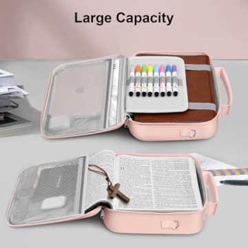 FINPAC Large Bible Cover with Shoulder Strap Multi-Purpose Organizer