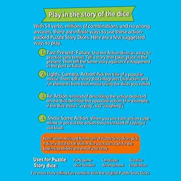 Mbarbs Happy Story 9 Colorful Cubes Bundle Dices - A Happy Travels Telling Cubes and Oral Language Dice 54 Images Unlimited Stories Combination Iconic Storytelling Game Imaginative Play for Kids