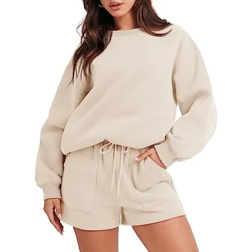 ANRABESS Women's 2 Piece Oversized Lounge Set - Comfortable Fashion for 2024