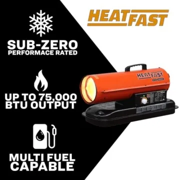 HeatFast Forced Air Heater, 75K BTU for Job Sites