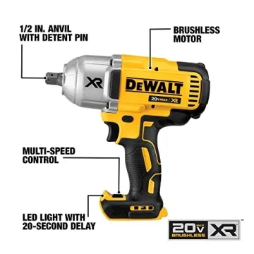 DEWALT 20V Max XR Brushless Impact Wrench High Torque