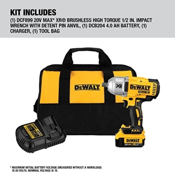 DEWALT 20V Max XR Brushless Impact Wrench High Torque