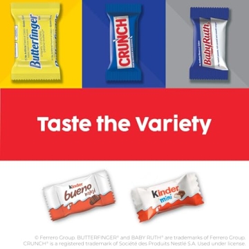 Butterfinger, CRUNCH, Baby Ruth Halloween Candy Variety Pack