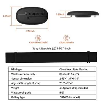 COOSPO H6 Heart Rate Monitor for Accurate Tracking