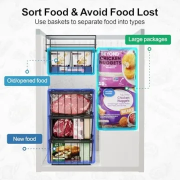 iSPECLE Chest Freezer Baskets - 2 Pack Hanging Organizers