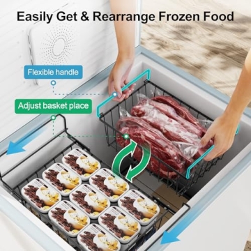 iSPECLE Chest Freezer Baskets - 2 Pack Hanging Organizers