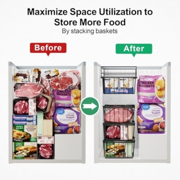 iSPECLE Chest Freezer Baskets - 2 Pack Hanging Organizers