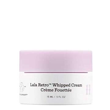 Drunk Elephant Lala Retro Whipped Cream. Replenishing Moisturizer for Skin Protection and Rejuvenation. Travel Size and Full-Size Duo, 15 and 50 Milliliters.