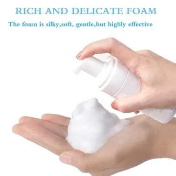 Shmian Lash Shampoo for Lash Extensions, 50ml Eyelash Foam Cleanser and 50 Pcs Eyelash Brush and Rinse Bottle Mini Fan Oil Free/Sulfate Free Eyelash Wash Remover For Eyelash Extension Makeup Removel