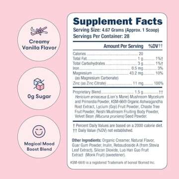 Love Sweat Fitness Mood Boost Powder | Miss Congeniality Vanilla Blend | Improves Focus, Elevates Mo...